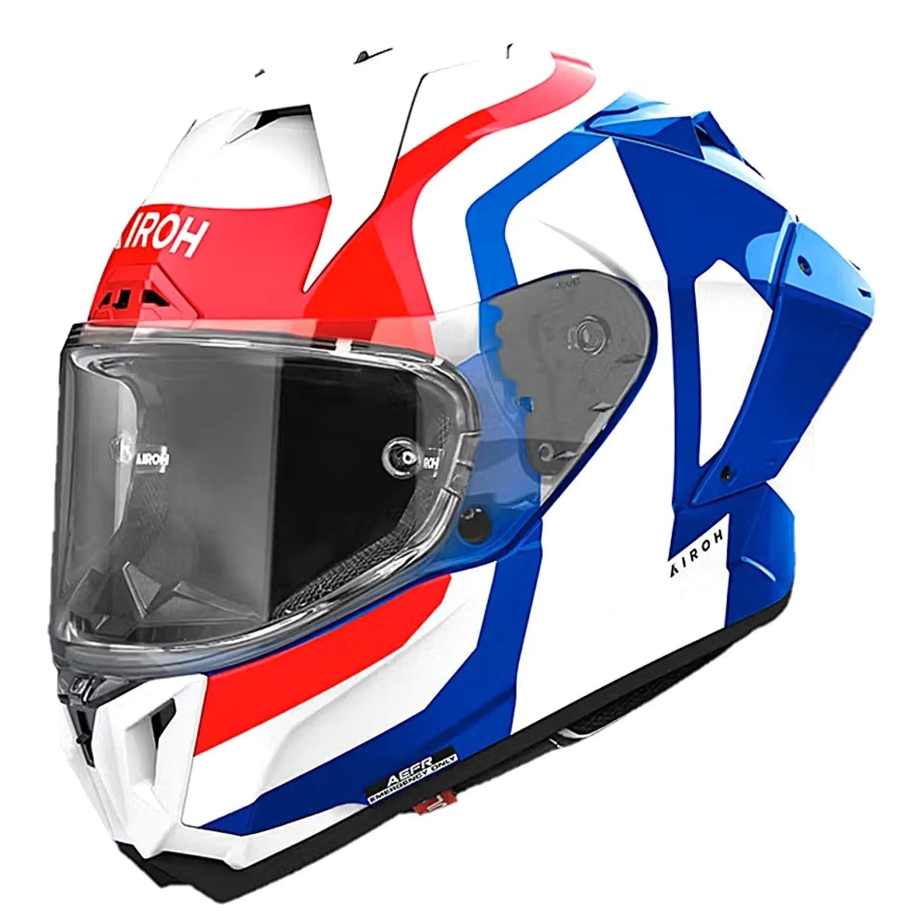 Airoh GP 800 Competition Motorcycle Helmet - Gloss Blue/Red - DOT & ECE Certified - Lightweight & Aerodynamic for Racing & Street Riding