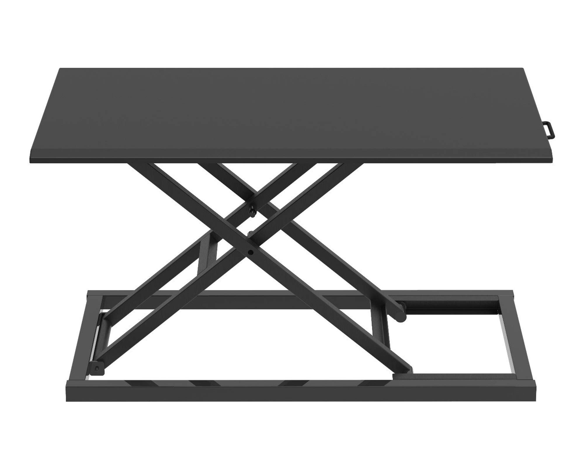 Adjustable Pneumatic Standing Desk Converter - Black for Home & Office