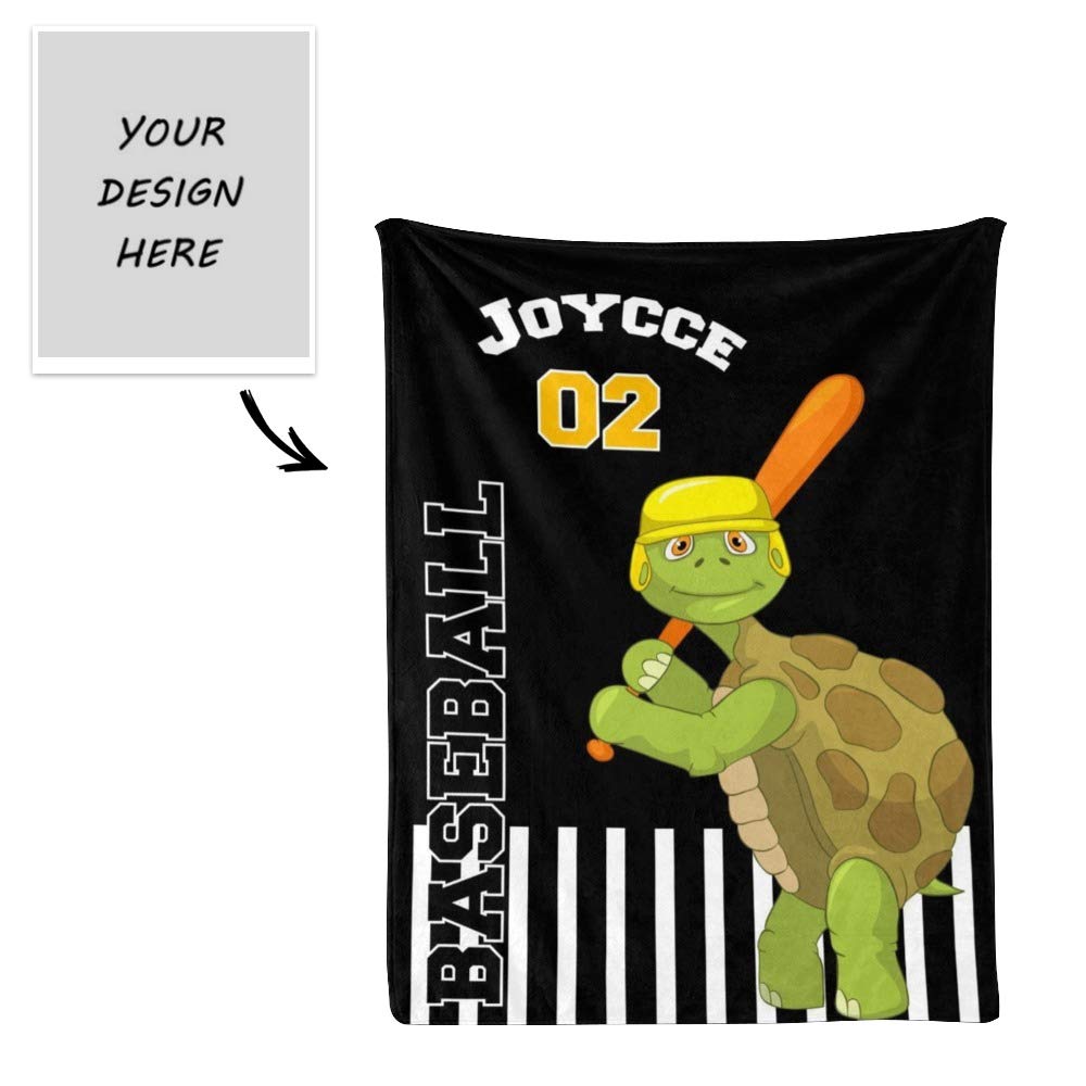 Personalized Baseball Blanket with Names - Custom Throw Blanket for Boys, Girls & Adults - 50