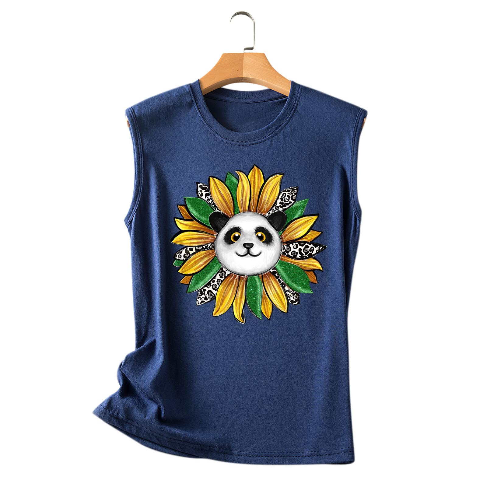 Women's Vintage O-Neck Gradient Tank Top - Casual Loose Blouse for Summer | Fashionable Tee for Beach, Travel & Everyday Wear