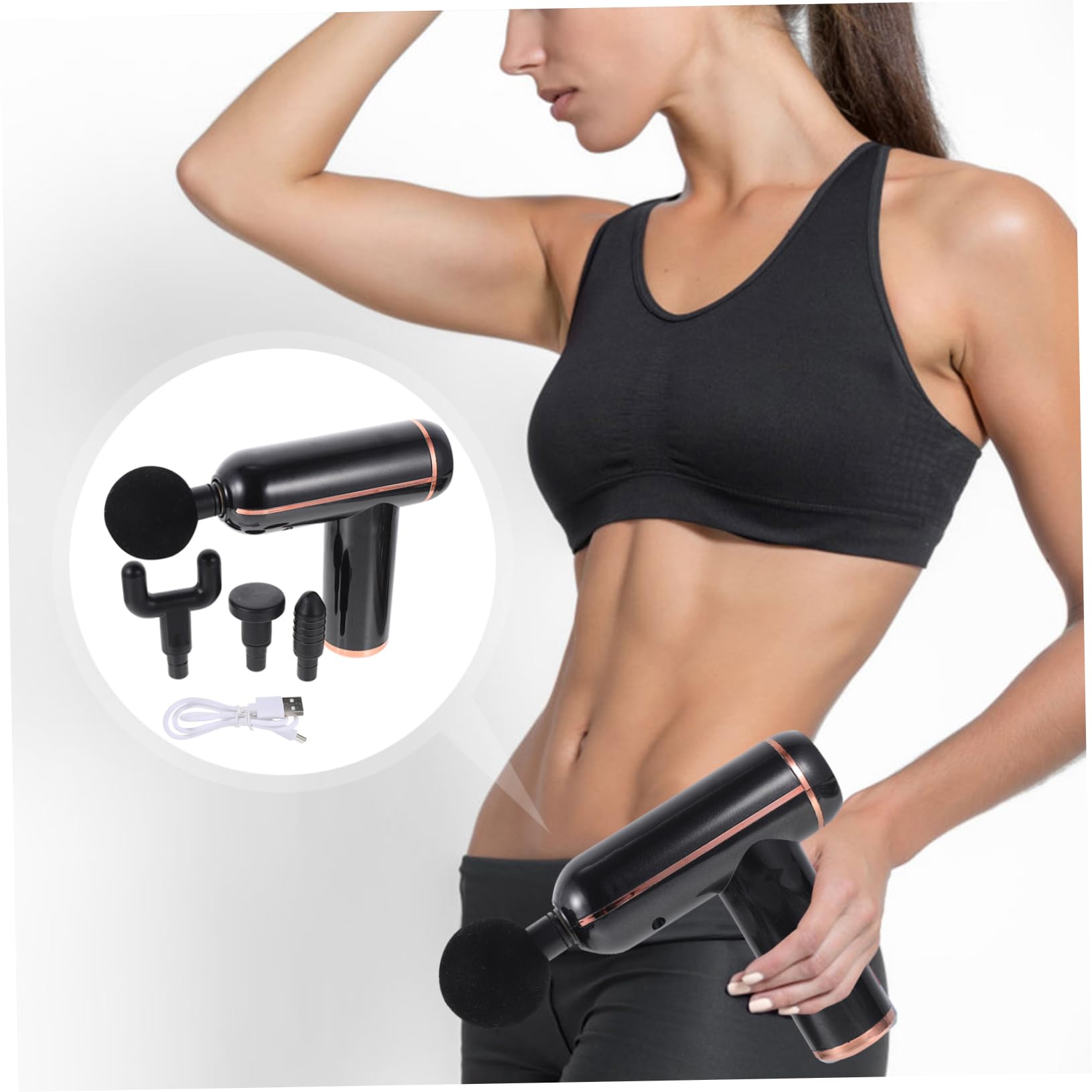Toddmomy Wireless Percussion Massage Gun - Deep Tissue Muscle Massager for Pain Relief, Recovery & Relaxation - Portable Handheld Massager for Athletes, Fitness, Home & Office Use