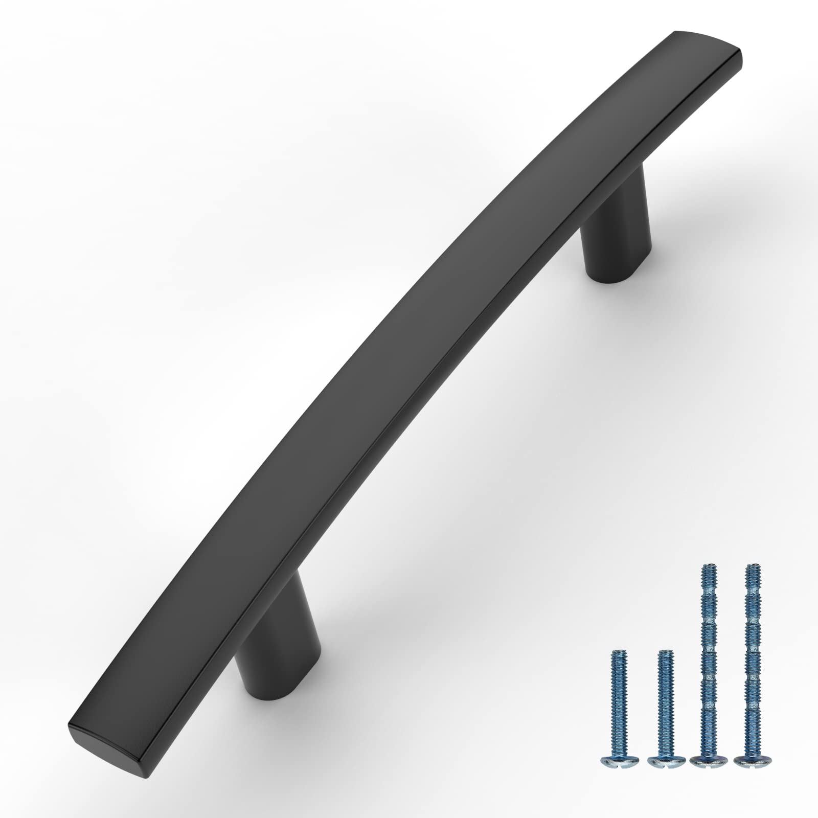 AOOTOCH 10 Pack 3 Inch Matte Black Cabinet Handles - Modern Kitchen Cabinet Pulls & Cupboard Hardware for Drawers, Wardrobes, Bathroom Vanities & Furniture (Durable & Stylish)