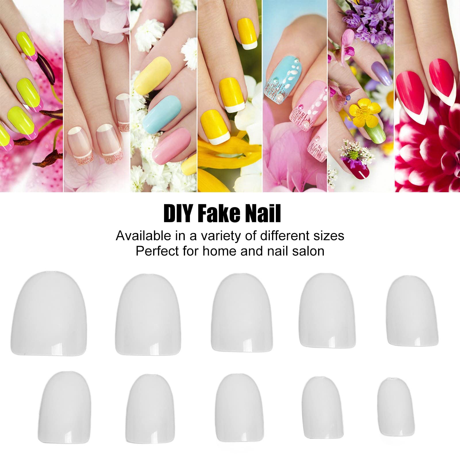 500pcs Professional Odorless False Nail Tips - DIY Press On Nails for Home Salon & Manicure | Perfect for Parties, Weddings, and Everyday Wear