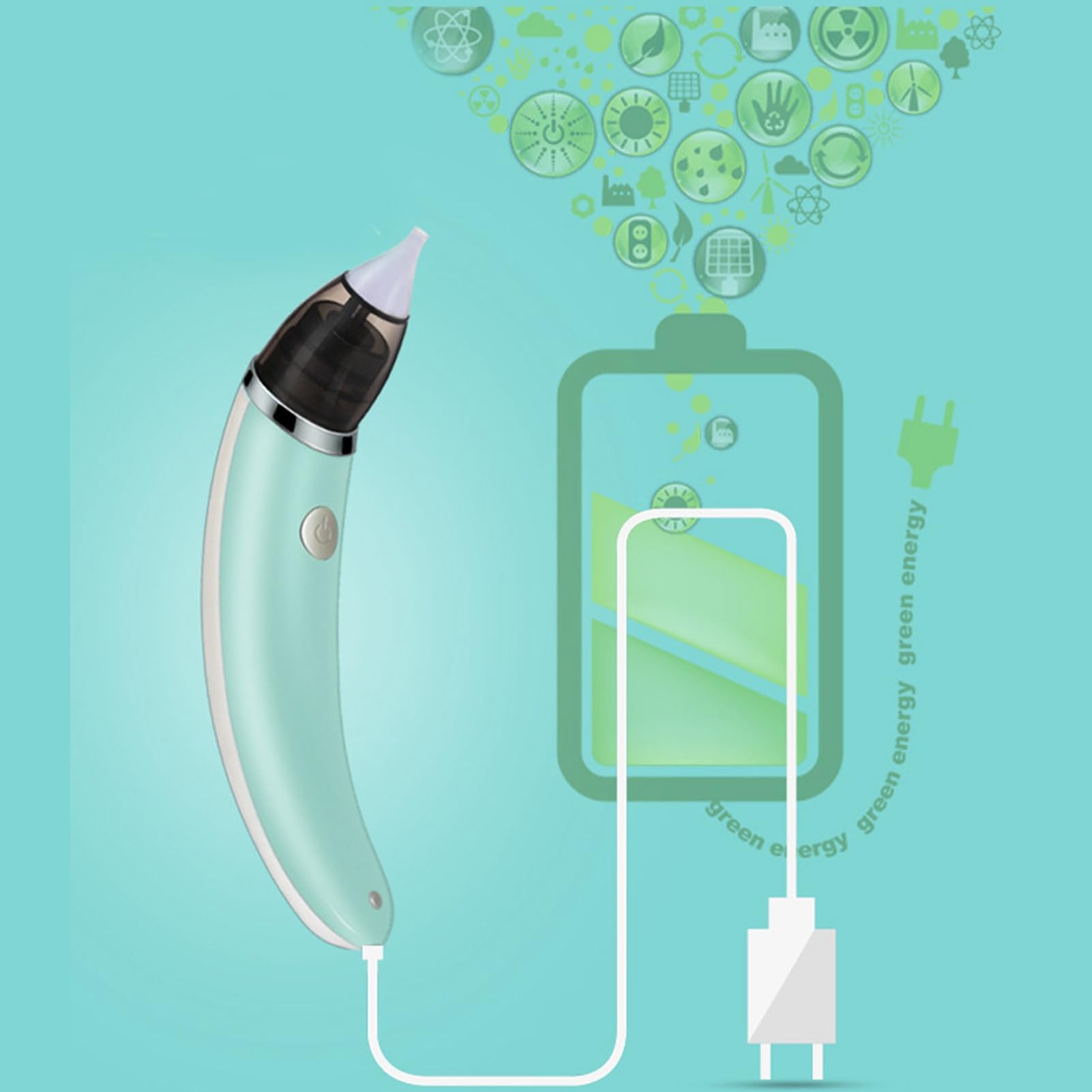 HEEPDD Electric Baby Nasal Aspirator - 5-Speed Adjustable Nose Sucker with Anti-Backflow Design | Safe Ear & Nose Cleaner for Newborns & Toddlers | Perfect for Congestion Relief & Daily Baby Care