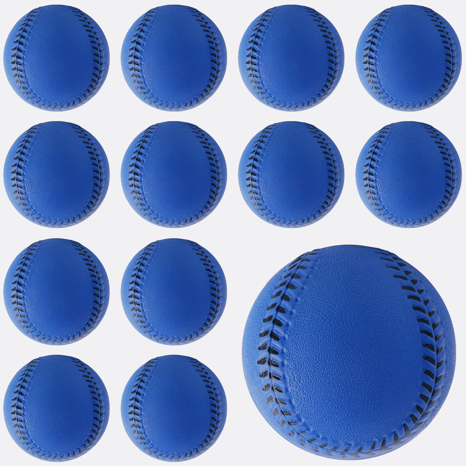 GKK 12 Pack Soft Foam Baseballs for Youth & Teen Players - Safe Training Balls for Hitting Practice, Indoor/Outdoor Games, Backyard Fun, and Baseball Drills