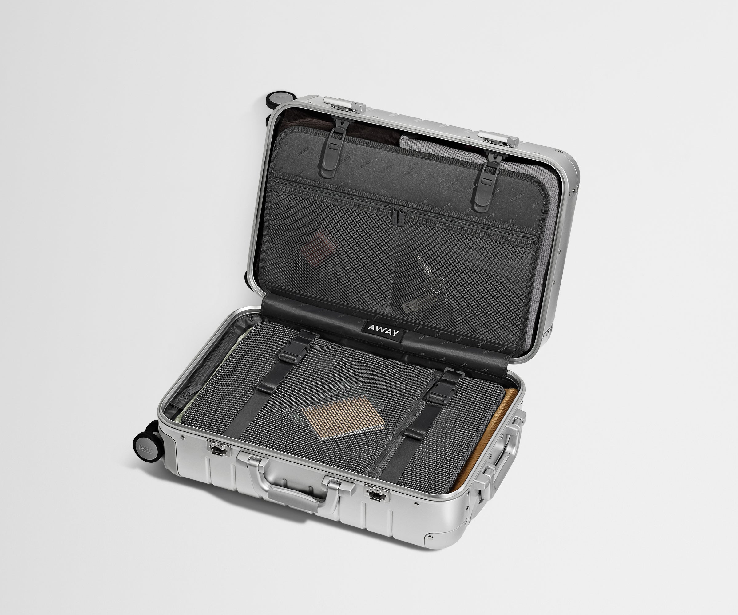 Premium Silver Aluminum Carry-On Luggage - Lightweight & Durable Suitcase for Business Travel & Weekend Getaways