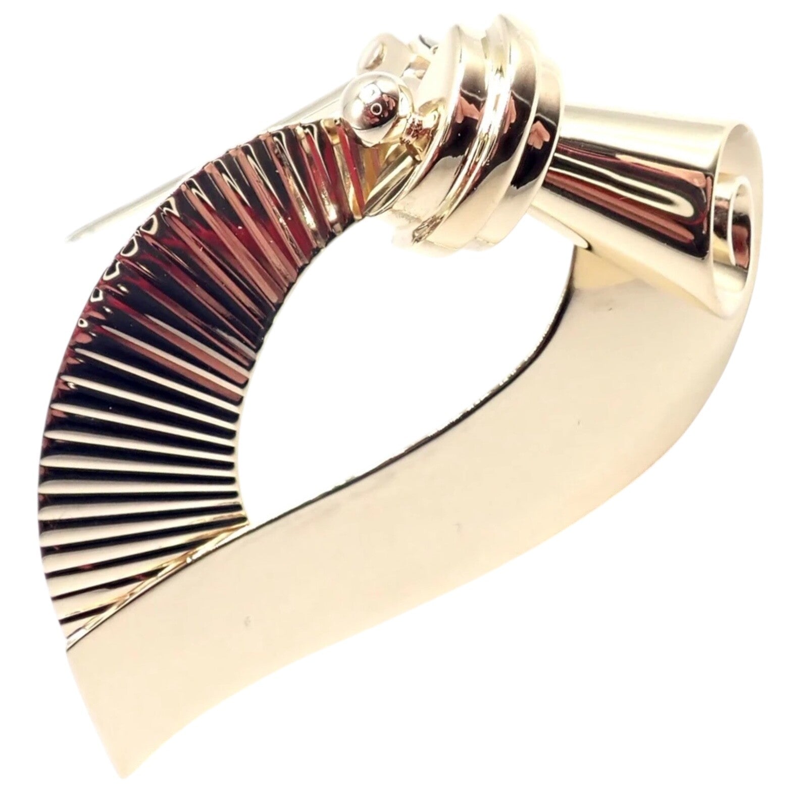Vintage Authentic Cartier 14k Yellow Gold Art Deco Brooch Pin - Elegant Jewelry Gift for Women, Perfect for Weddings & Special Occasions