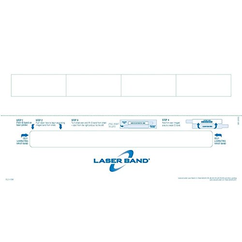 5.5x11 Inch Adult Wristbands with 4 Labels - 1000pcs for Events & Hospitals