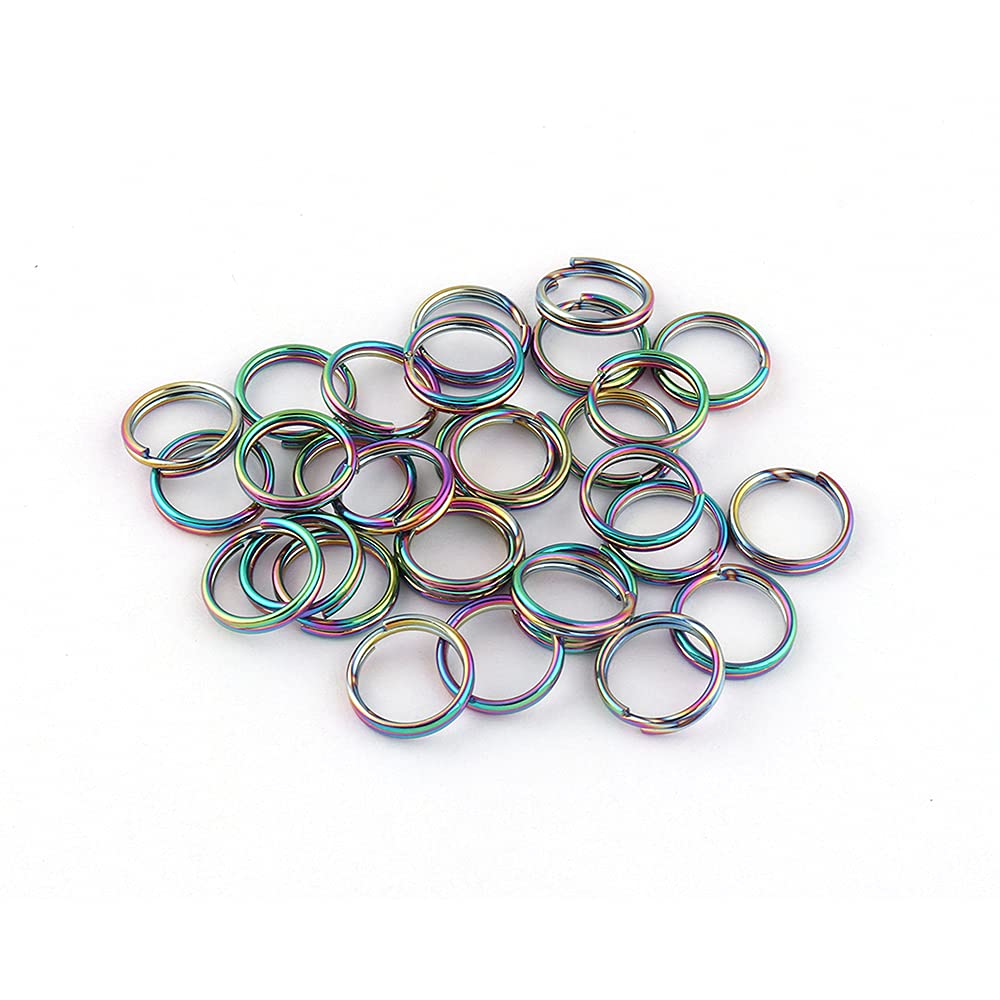 Round Split Key Ring Keychain Holder - Durable Metal Keychain Clasp for Keys, Jewelry, and Purse Charms - Perfect for Organizing Keys, DIY Crafts, and Accessories