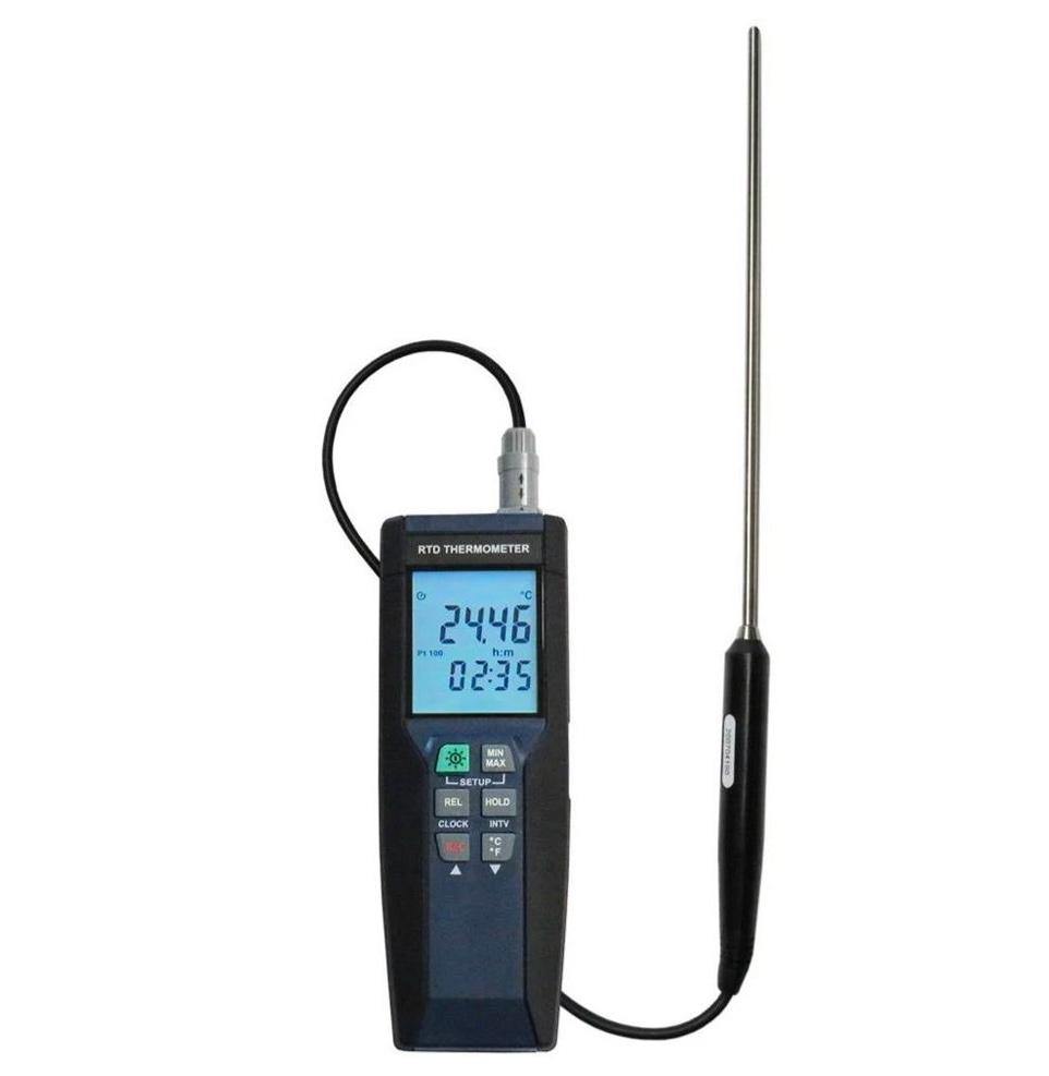High-Precision Datalogging RTD Thermometer - NIST Certified for Accurate Temperature Measurement | Ideal for Laboratories, Food Safety, and Industrial Monitoring