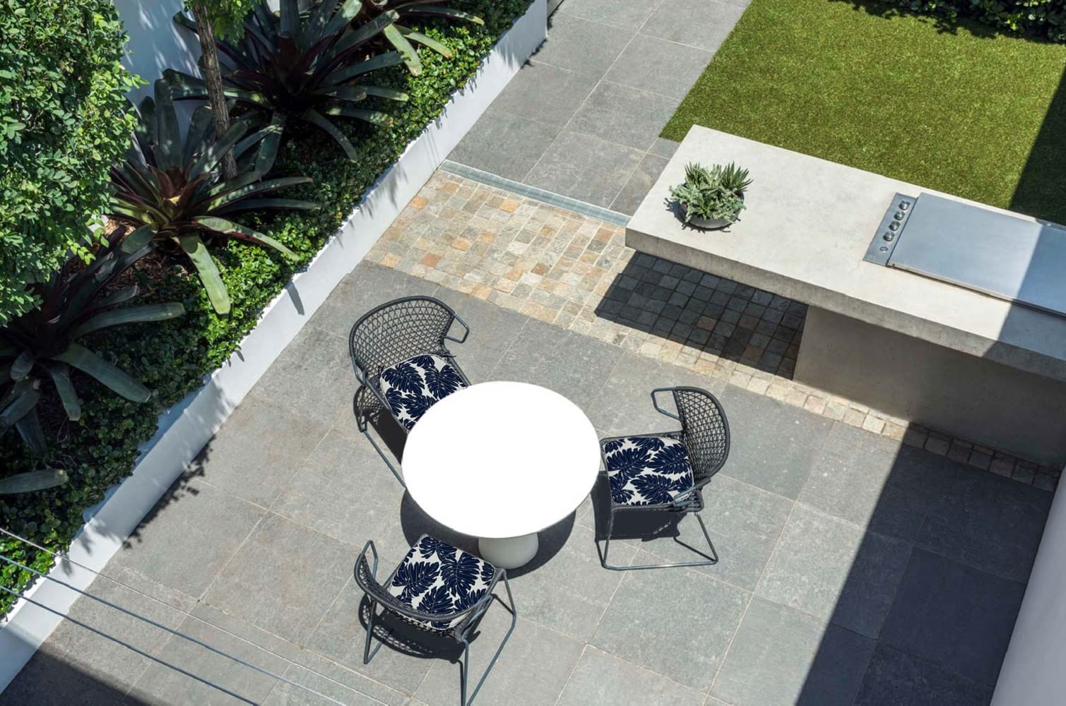 Premium Outdoor Chair Cushions Set of 2 - 16x17 Inch Water-Resistant Navy Blue U-Shaped Patio Seat Cushions with Secure Ties - Perfect for Garden, Deck, Balcony & Home Office Furniture (Weatherproof & Comfortable)