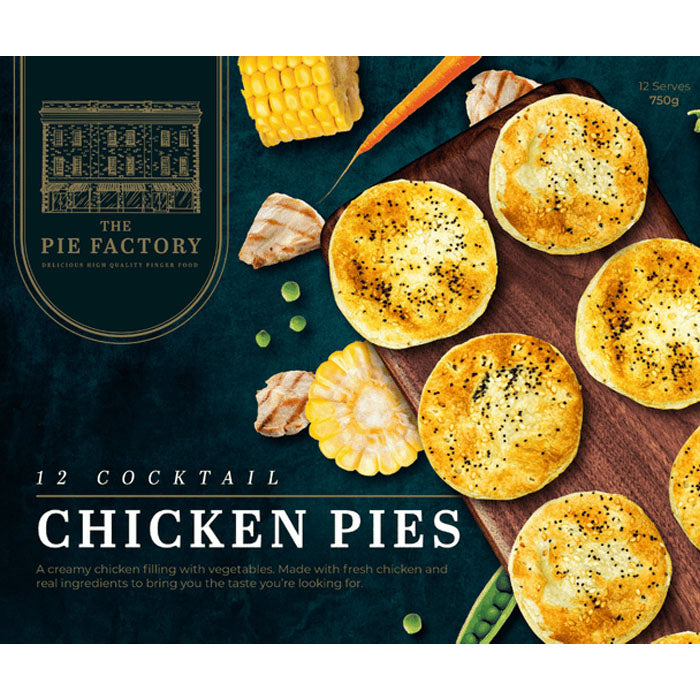 Delicious Chicken Party Pies - 12 Pack | Perfect for Parties, Picnics & Quick Snacks