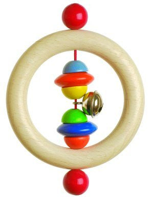 Heimess Baby Rattle Ring with Colorful Beads and Discs - Sensory Toy for Infants, Toddlers - Perfect for Teething, Early Learning & Playtime