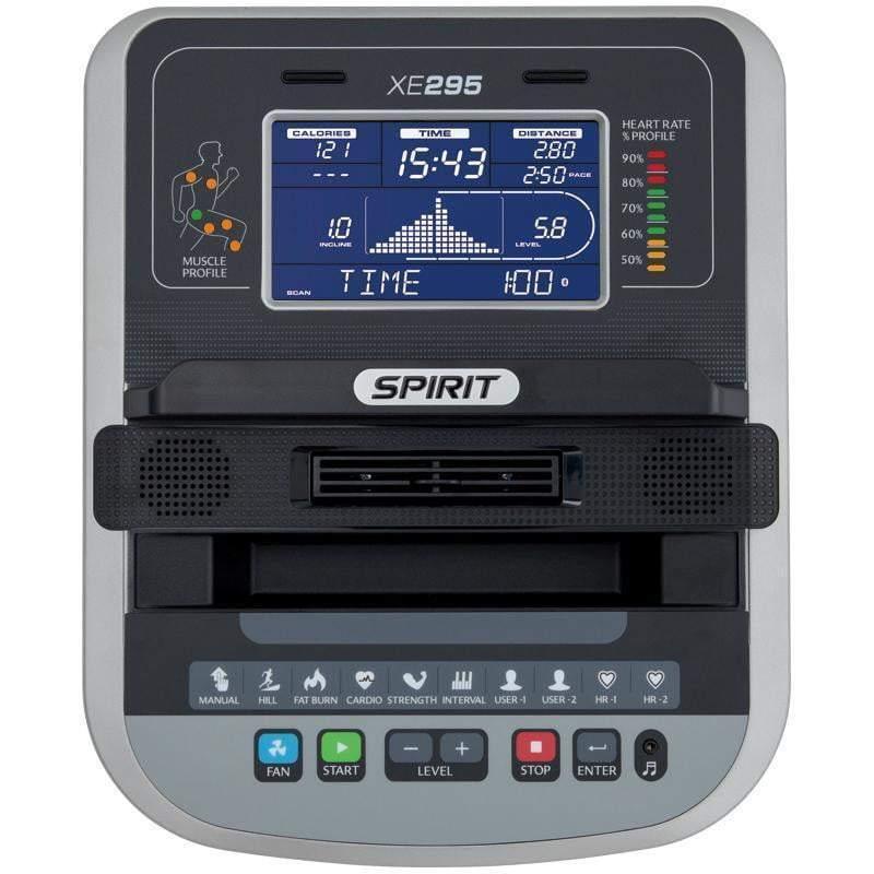 Spirit Fitness XE295 Elliptical Trainer - Low Impact Cardio Machine for Home Gym, Full Body Workout Equipment - Perfect for Weight Loss, Toning & Indoor Fitness Training