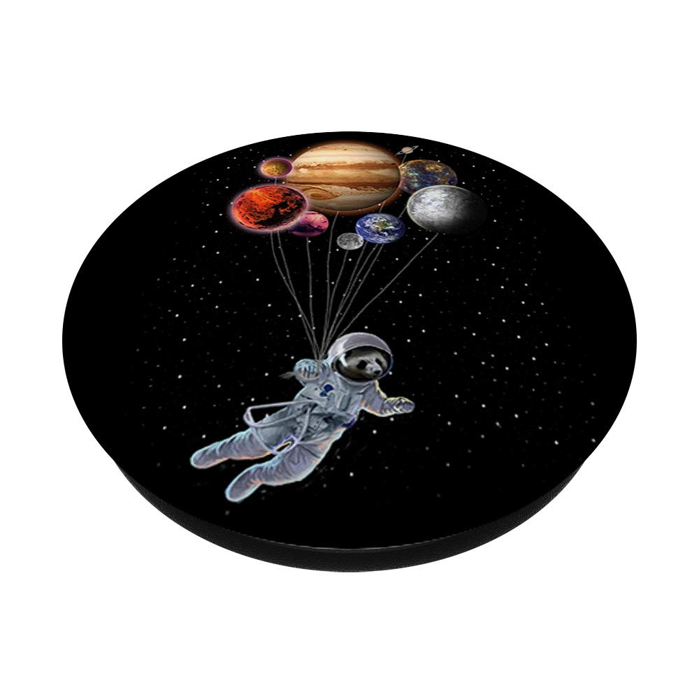 Astronaut Panda Holding Planets Balloon PopSockets - Phone Grip & Stand for iPhone, Samsung, Tablets - Perfect for Space Lovers, Galaxy Themed Decor, Gift for Astronaut Fans