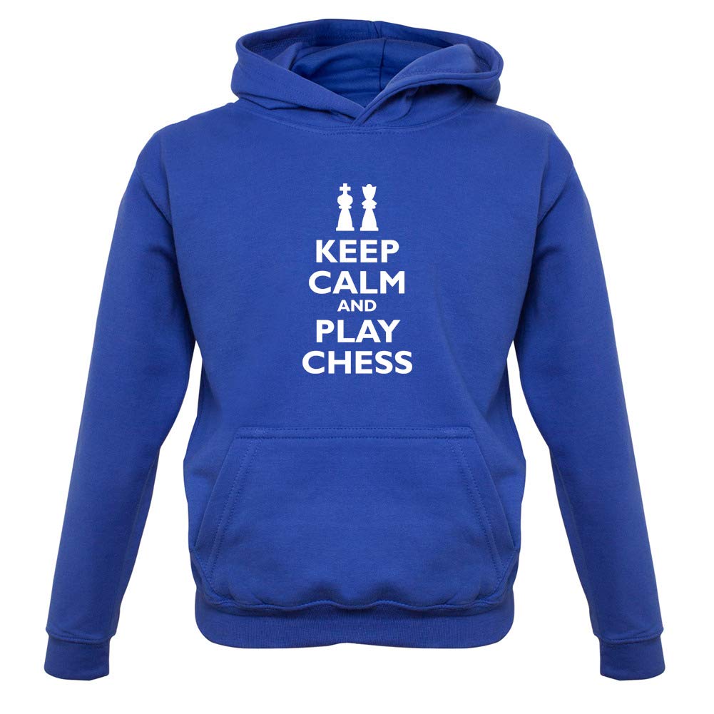 Keep Calm and Play Chess Kids Hoodie - Soft Pullover Sweatshirt for Boys & Girls - Perfect for School, Chess Club, and Casual Wear