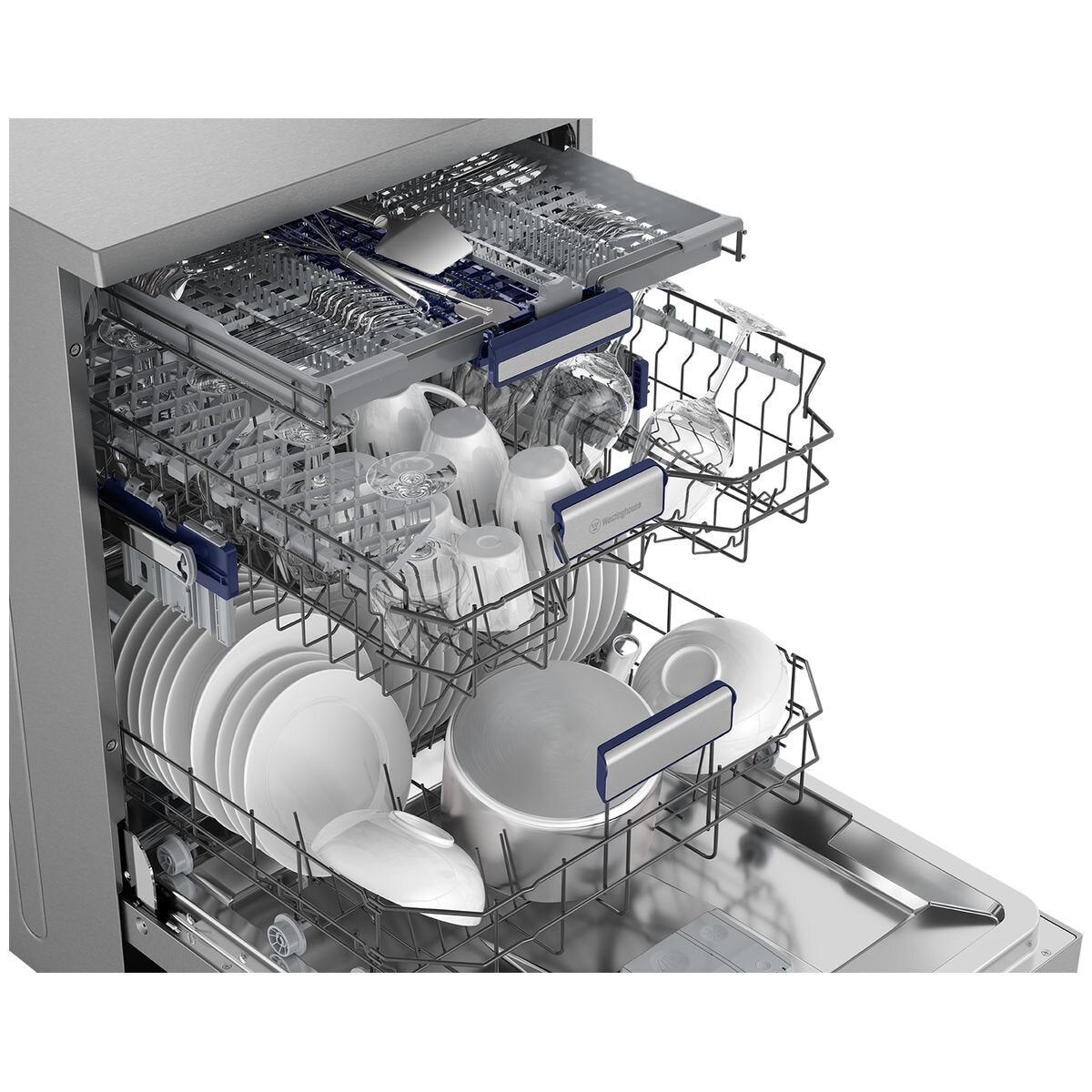 Westinghouse 60cm Freestanding Dishwasher with Sensor Wash Technology | Stainless Steel WSF6608XB | Perfect for Small Kitchens & Apartments