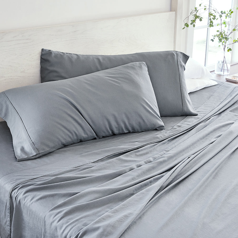 Premium 4-Piece Linen Bamboo Blend Sheet Set - Soft, Breathable & Hypoallergenic Bedding for All Seasons | Perfect for Hot Sleepers, Luxury Bedrooms & Eco-Friendly Homes