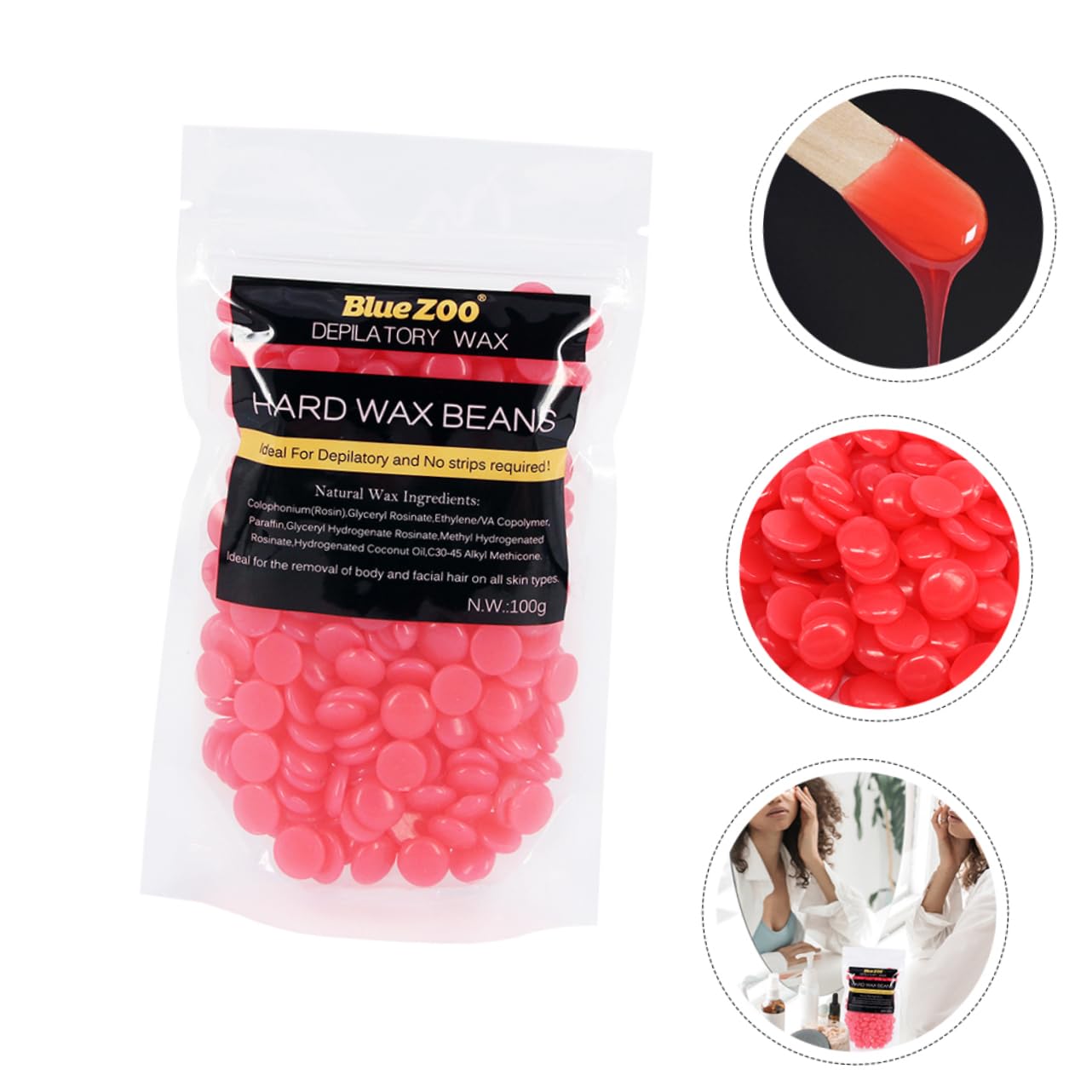2-Pack Hard Wax Beans & Wax Warmer Kit for Hair Removal - Professional Sugaring Waxing Kit with Beeswax for Face, Legs, Bikini & Body - Perfect for Salon & Home Use
