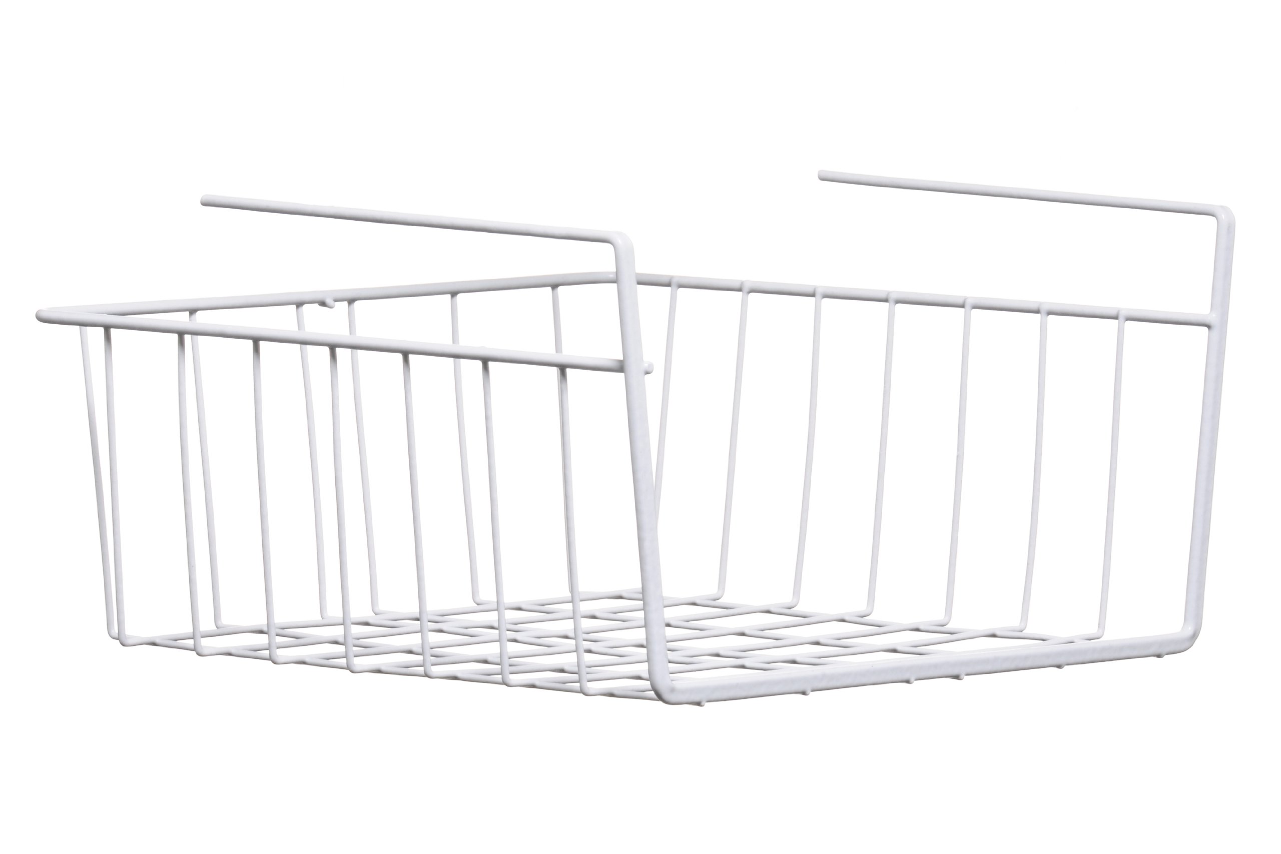 Premium Under Shelf Storage Basket - White Pantry Organizer for Cupboards & Shelves (29cm) - Perfect for Kitchen, Bathroom & Closet Organization