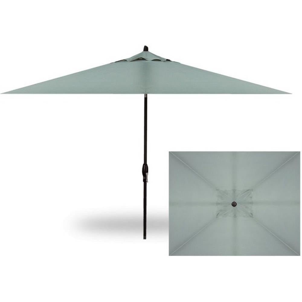 8' x 10' Rectangle Auto Tilt Outdoor Patio Umbrella - Heavy Duty Sun Shade for Poolside, Deck, Backyard & Garden - Treasure Garden Collection