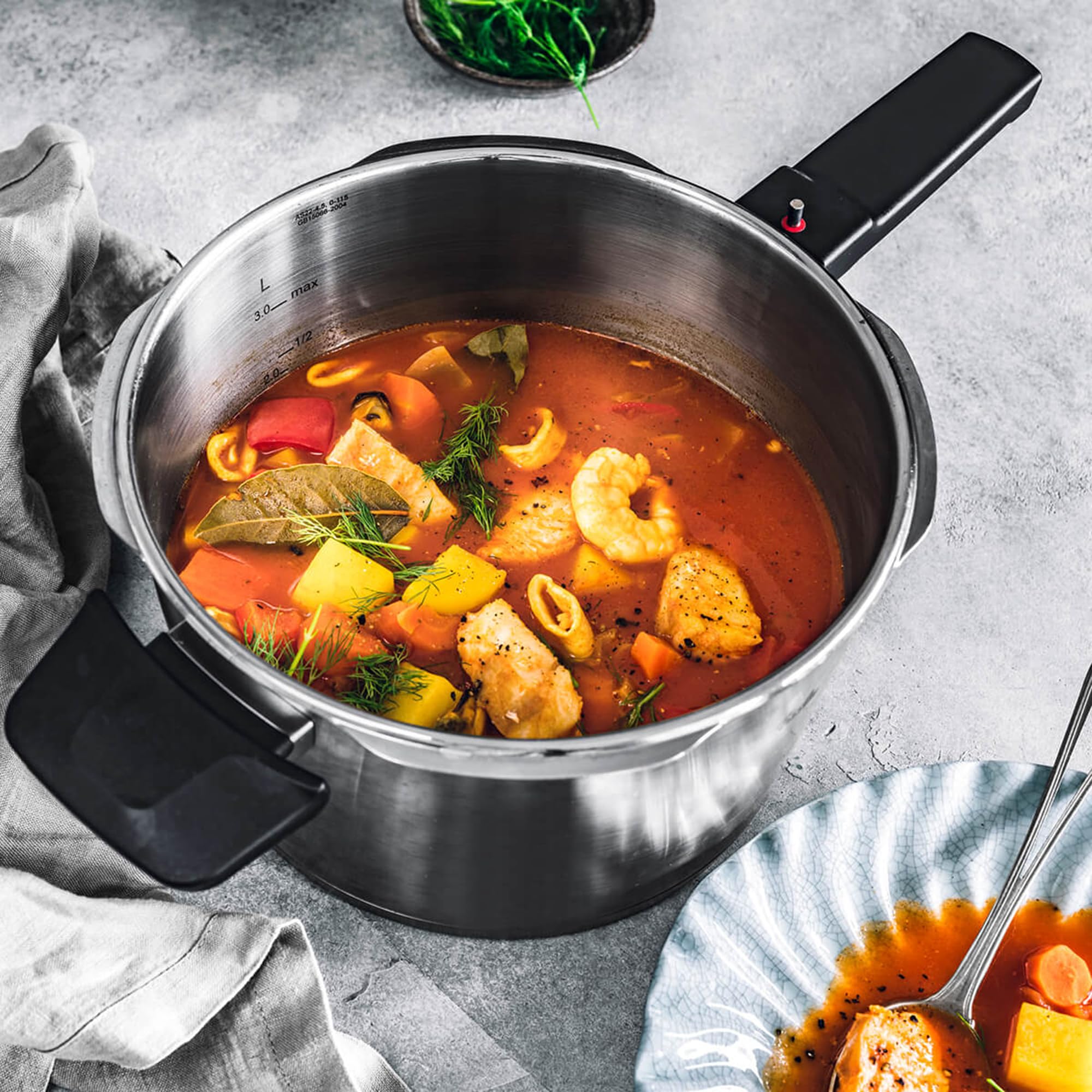 Fissler Vitaquick Premium 4.8 Quart Stainless Steel Pressure Cooker - Fast & Safe Cooking for Soups, Stews & Meals | Perfect for Home Chefs & Meal Prep