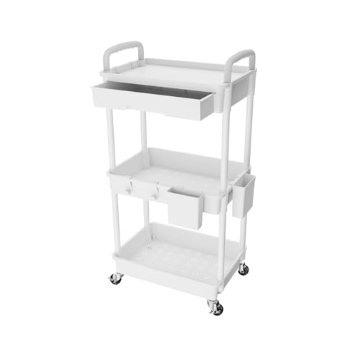 White 3 Tier With Drawer