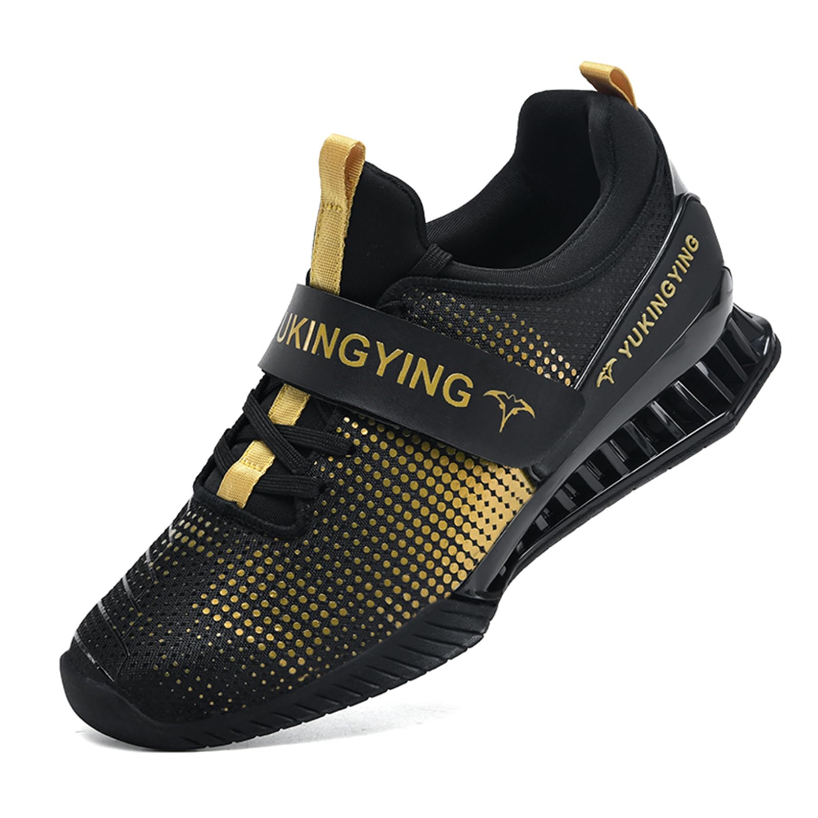 GERRIT Non-Slip Weightlifting Shoes for Men & Women - Powerlifting, Deadlifting & Crossfit Training Shoes with Strap & Lace-Up Design - Perfect for Gym Workouts, Squats, and Indoor Fitness Training