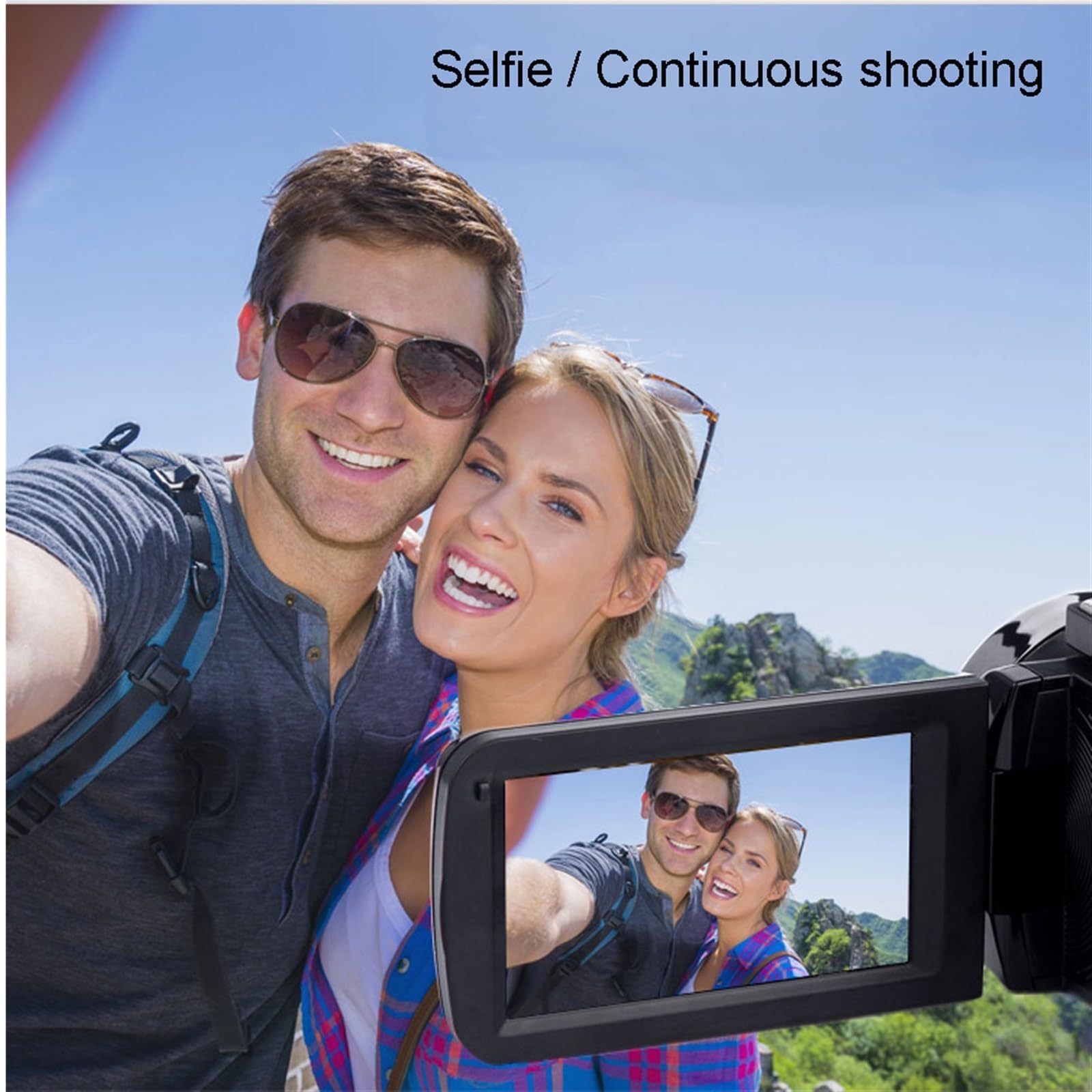 4K WiFi Digital Video Camera with Night Vision & Rotating Touch Screen - 32GB SD Card Included for Vlogging, YouTube, Travel & Outdoor Recording