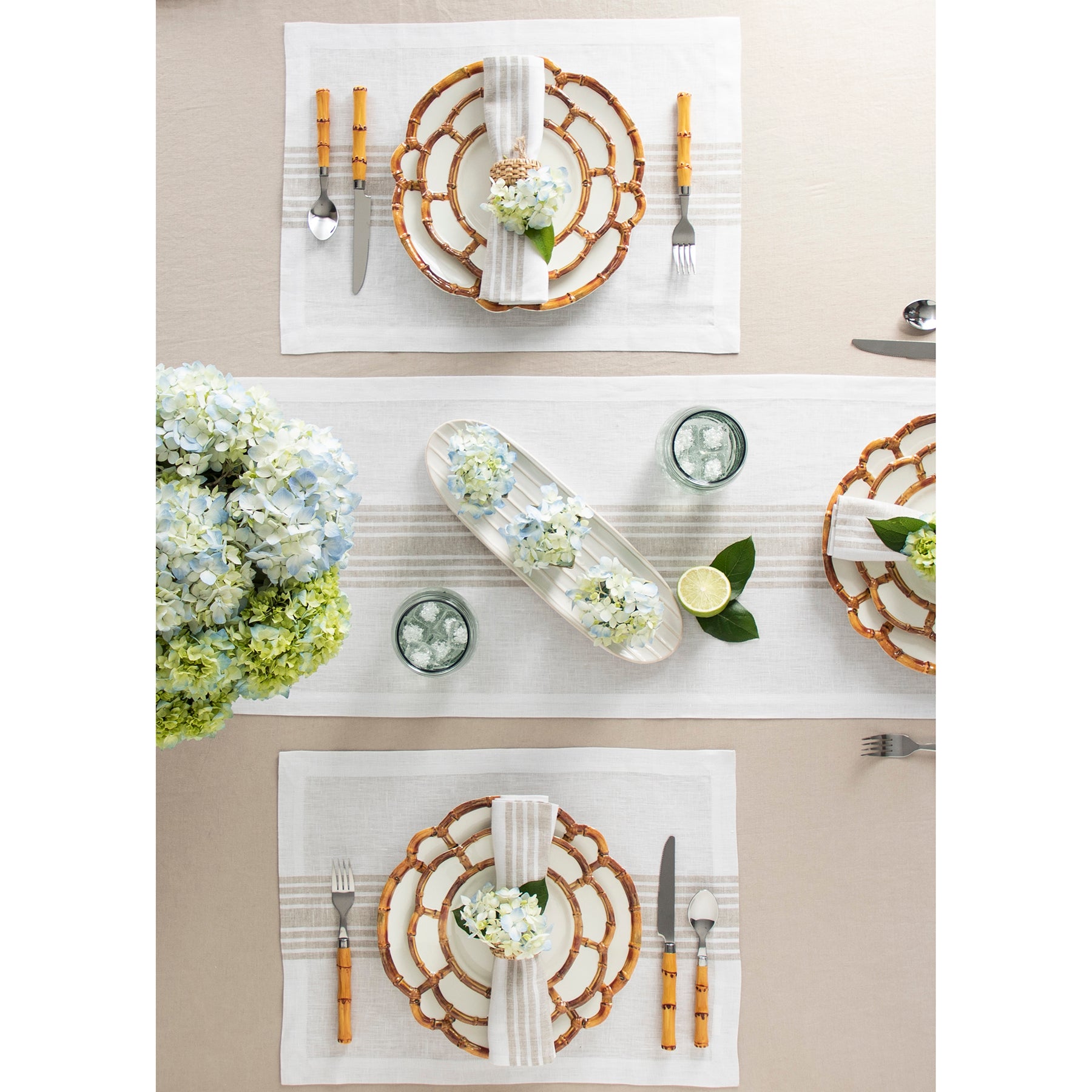Farmhouse Style Placemats Set of 4 - Rustic Cotton Table Mats for Dining Room, Kitchen & Holiday Decor - Perfect for Thanksgiving, Christmas & Everyday Use