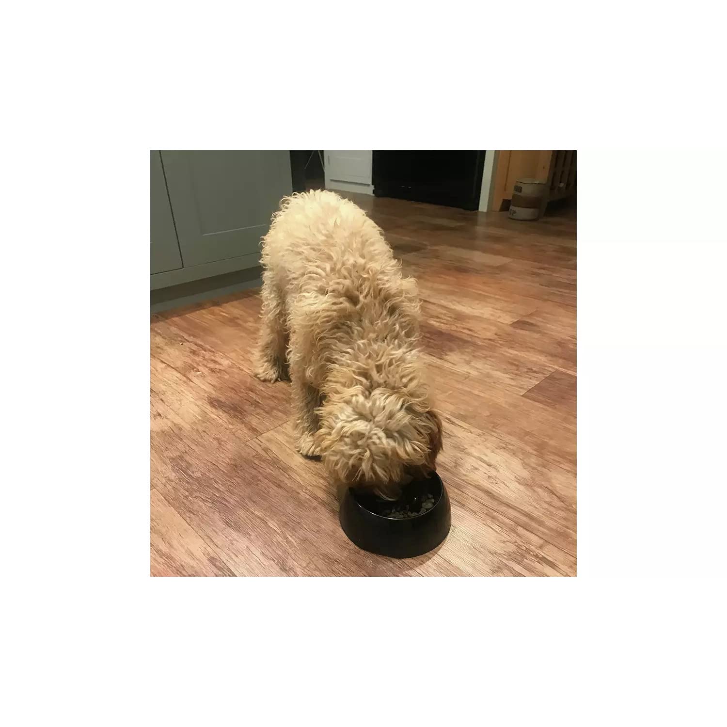 Premium Rosewood Slow Feeder Dog Bowl - Large Black Melamine Anti-Gulping Pet Dish for Medium & Large Breeds - Perfect for Fast Eaters & Mealtime Enrichment