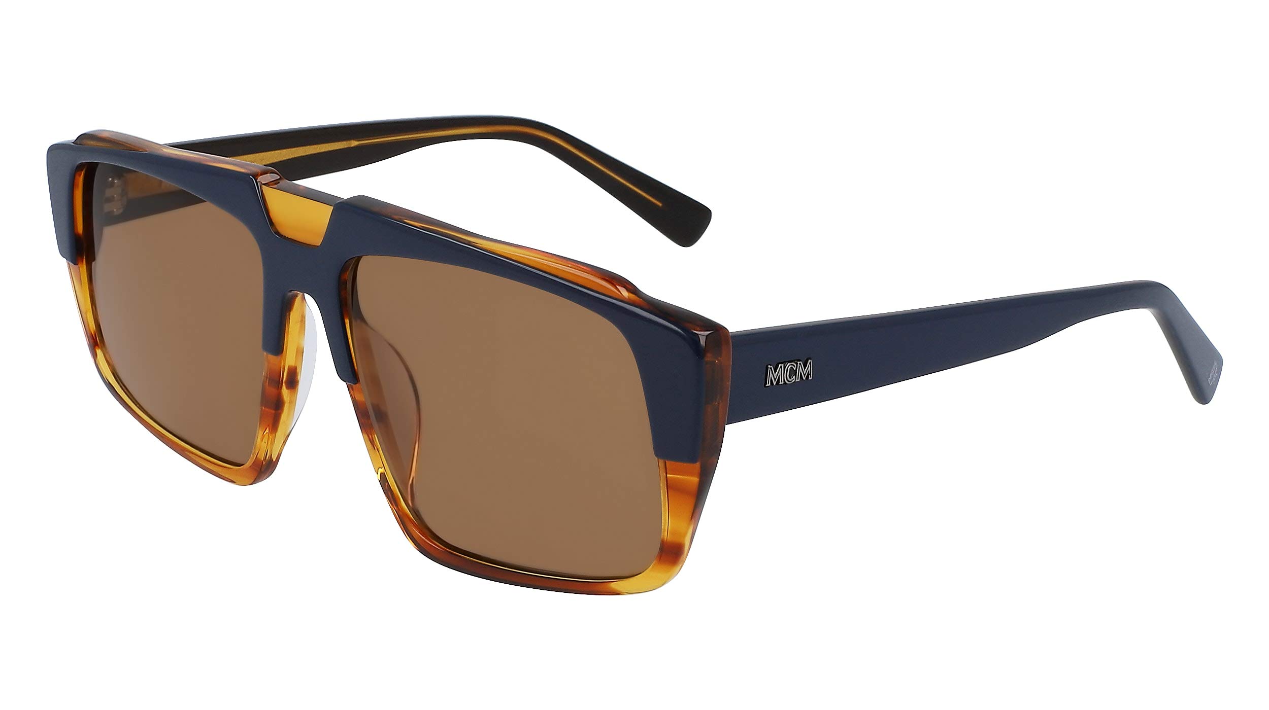 MCM 693 S 433 Blue/Amber Polarized Sunglasses for Women & Men - UV Protection, Fashion Aviator Style - Perfect for Driving, Beach & Outdoor Activities