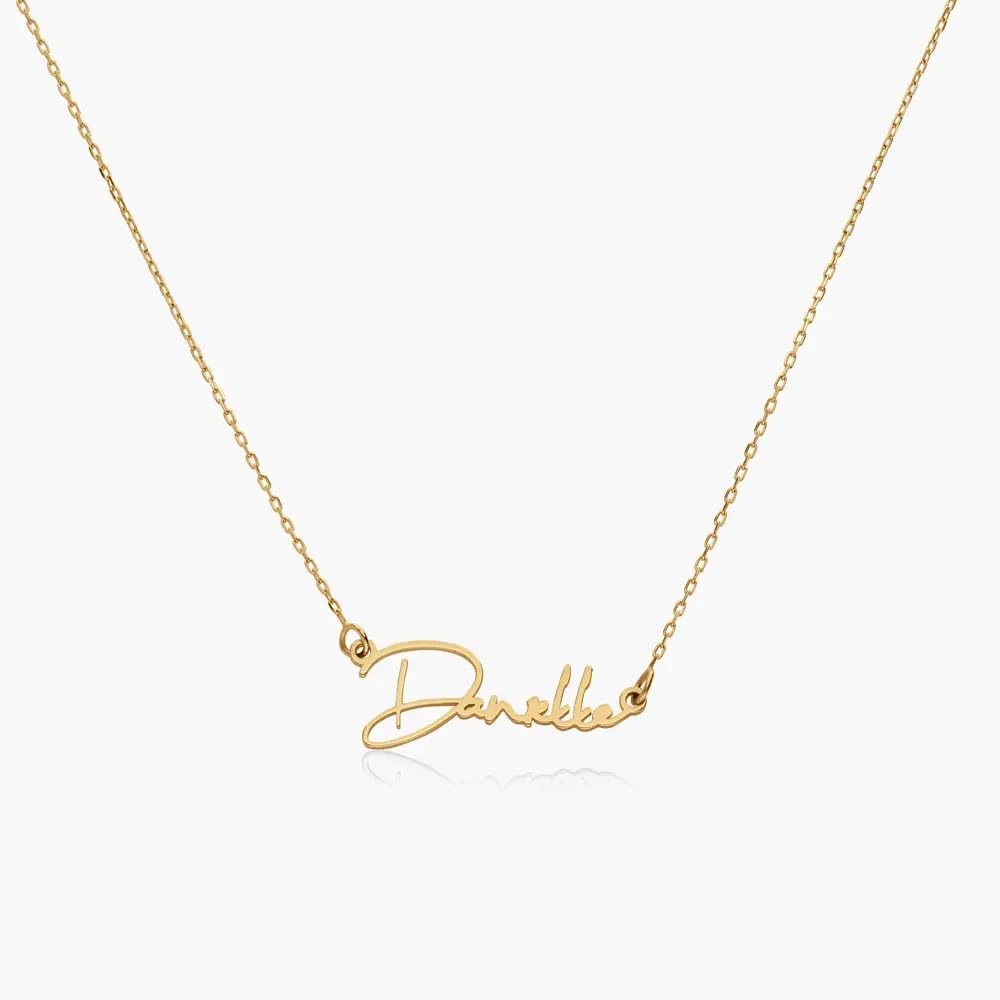 OAK & LUNA Personalized Belle Custom Name Necklace - Elegant Gold/Silver Nameplate Jewelry Gift for Women, Birthday, Anniversary, Valentine's Day - Perfect for Everyday Wear, Date Nights & Special Occasions