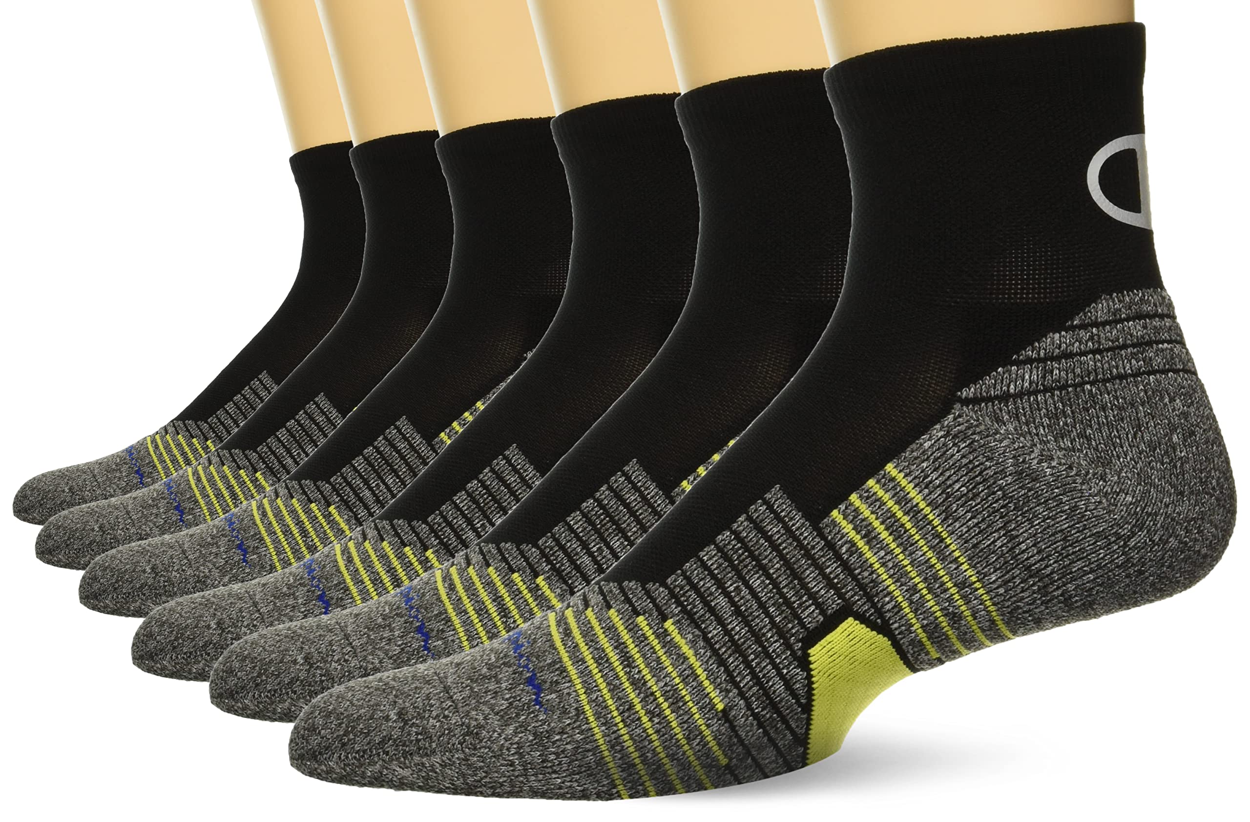 Champion Men's Performance Sport Running Ankle Socks 3-Pack - Breathable Moisture-Wicking Athletic Socks for Jogging, Gym & Daily Wear