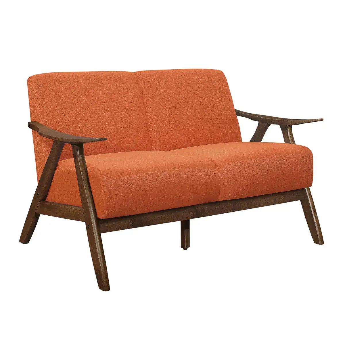 Damala Collection 1138 Orange Sofa Set - Modern Living Room Furniture for Home & Office Decor