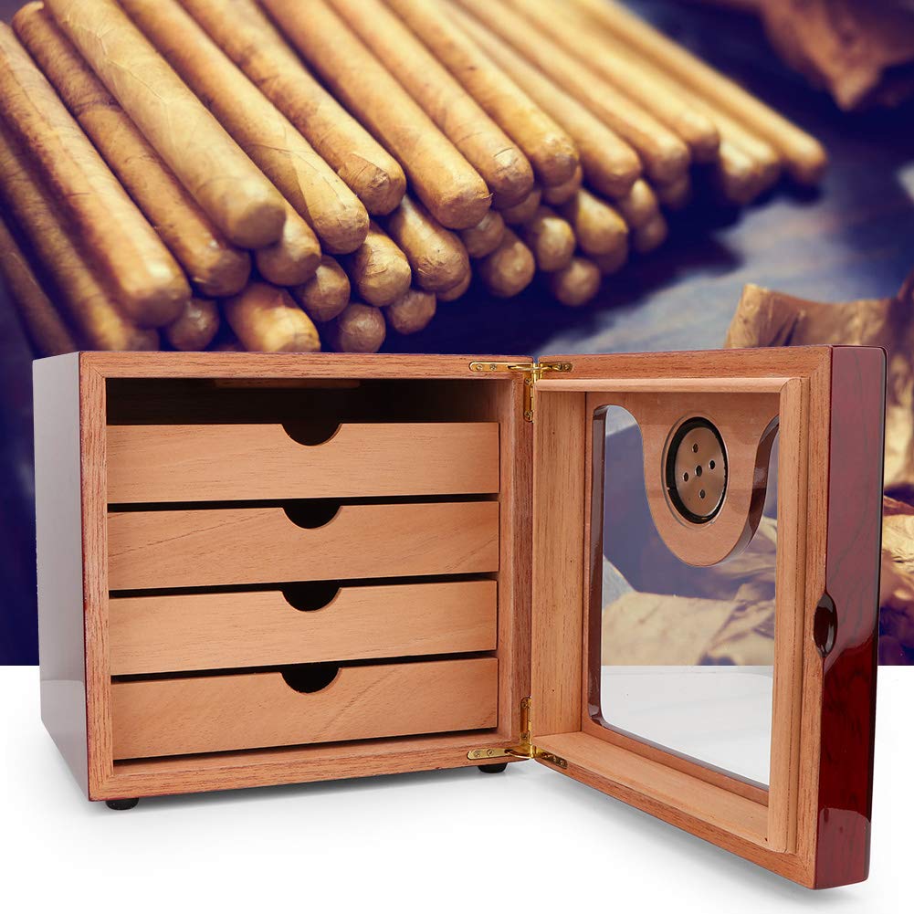 Premium Cigar Humidor Box - Large Capacity, Elegant & Luxurious Cigar Storage Case - Perfect Gift for Men & Fathers - Ideal for Home, Office & Travel Use