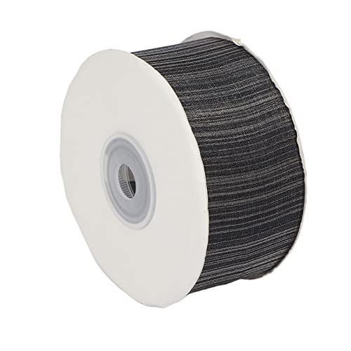 40mm Wide Black Organza Ribbon - Premium Tulle Fabric for DIY Hair Bands, Christmas Decorations & Gift Wrapping - Multipurpose Craft Ribbon for Wedding, Party & Home Decor Projects