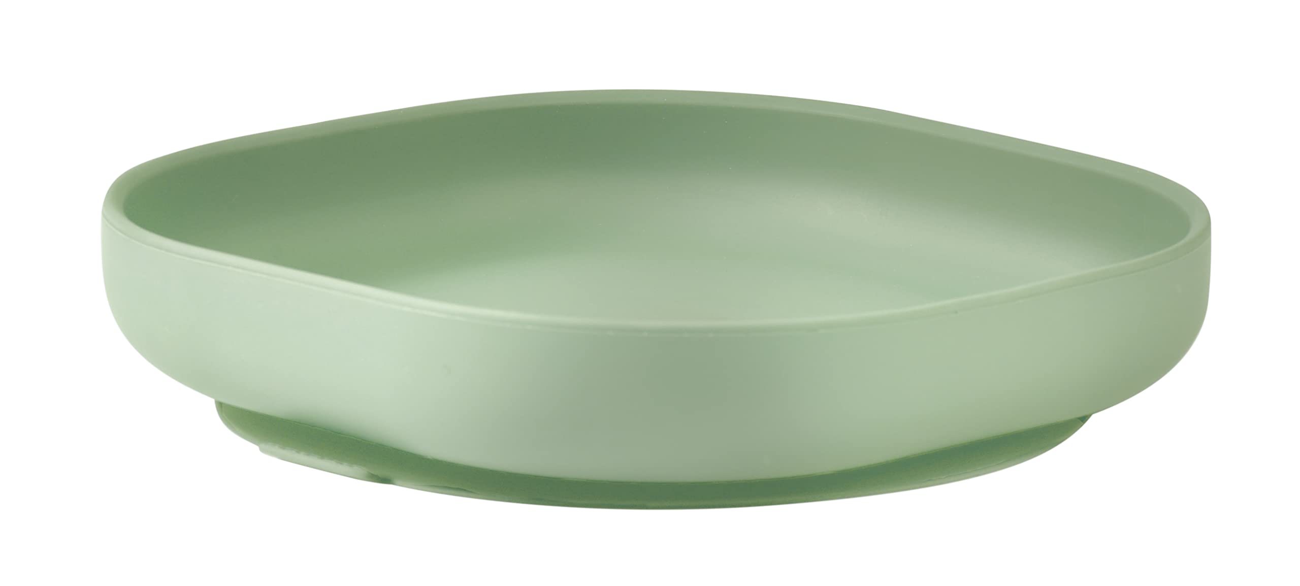 Beaba Silicone Baby Suction Plate with Non-Slip Base - BPA-Free Toddler Feeding Dish, Easy to Clean & Durable for Babies 6-24 Months - Perfect for Highchair, Travel & Mess-Free Mealtime (Sage Green)
