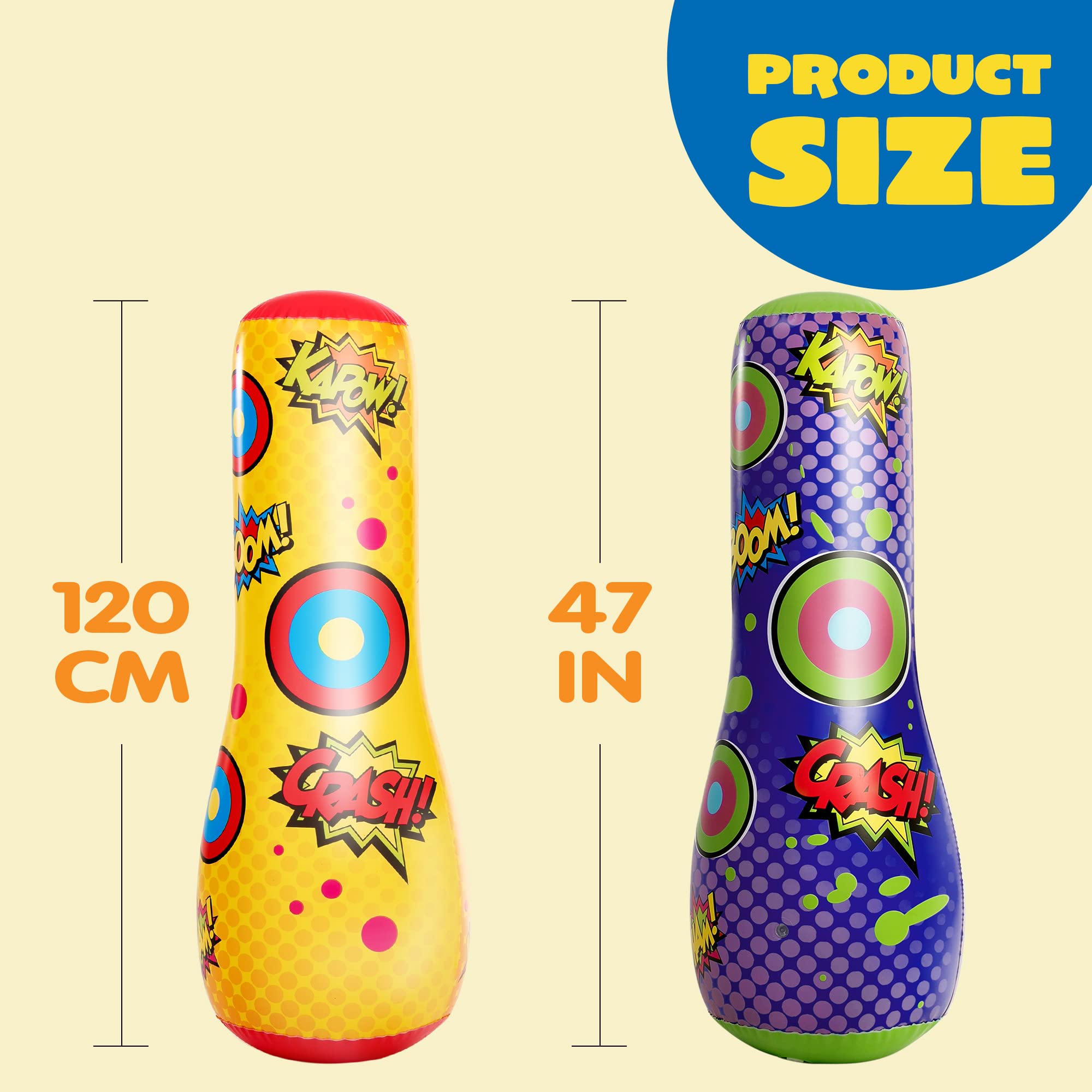 2 Pack Inflatable Punching Bag for Kids - 47