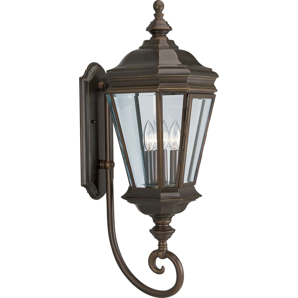 Crawford Collection 3-Light Wall Lantern - Outdoor Wall Sconce Lighting Fixture for Porch, Patio, Garden & Entryway