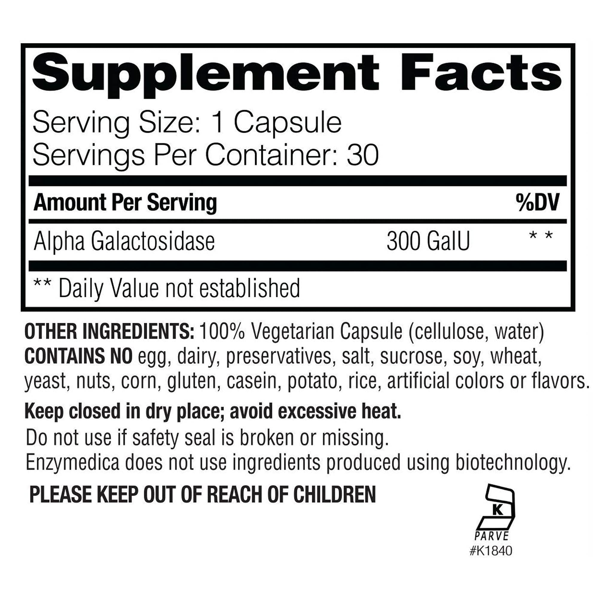 Enzymedica BeanAssist Digestive Enzyme Supplement - 30 Capsules for Gas & Bloating Relief - Supports Healthy Digestion of Beans & Legumes | Perfect for Vegan, Vegetarian & Keto Diets
