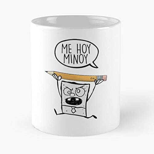 Spongebob Doodlebob Spongebob Me Hoy Minoy Classic 11 Oz Coffee Mug - Funny Dunder Mifflin Holiday Gift Mug for Office, Home & Gag Gifts - Perfect for Coffee, Tea & Hot Drinks Lovers
