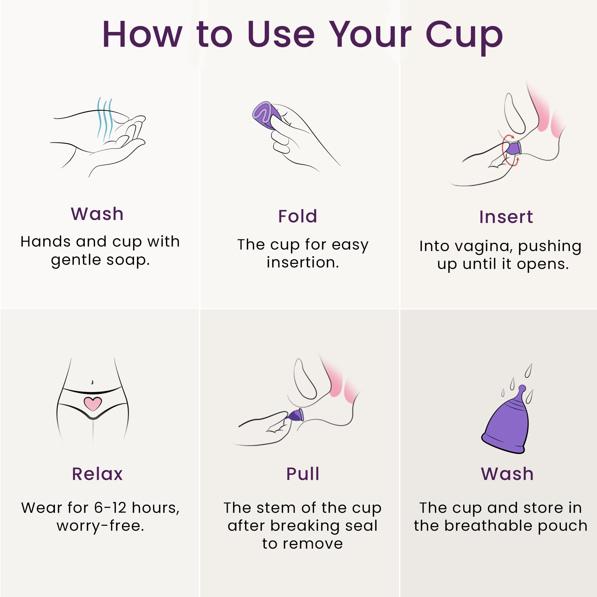 EcoBlossom Reusable Menstrual Cup Set - Medical Grade Silicone Period Cups for Women - 12 Hour Leak-Free Protection (2 Large Cups) | Perfect for Active Lifestyles, Travel & Overnight Use