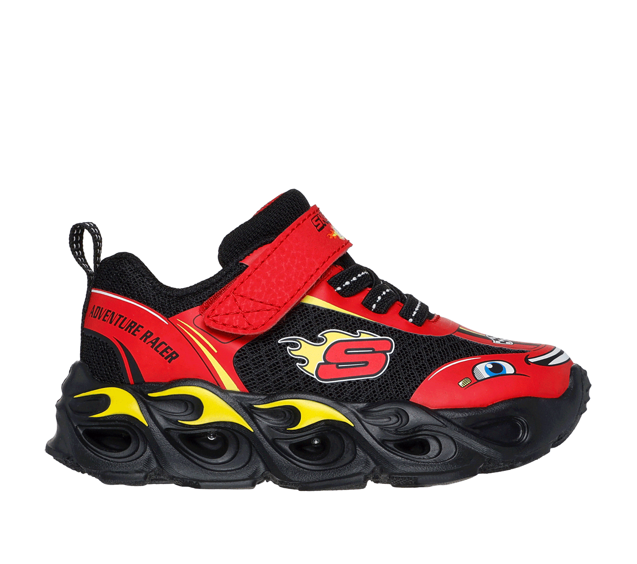 Skechers Thermo Flash Wheel Buddies Toddler Sneakers - Black/Red - Light-Up LED Shoes for Boys & Girls - Comfortable & Durable for Playtime, School & Outdoor Activities
