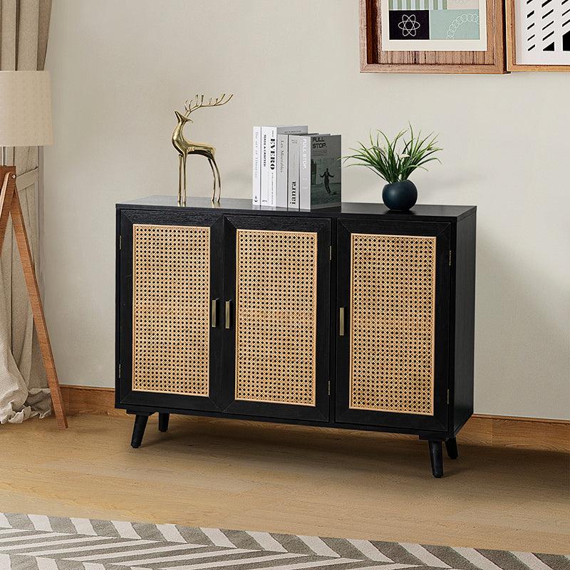 Dario 3-Door Accent Cabinet - Stylish Storage Solution for Living Room, Bedroom & Entryway | Solid Wood Furniture for Home Decor