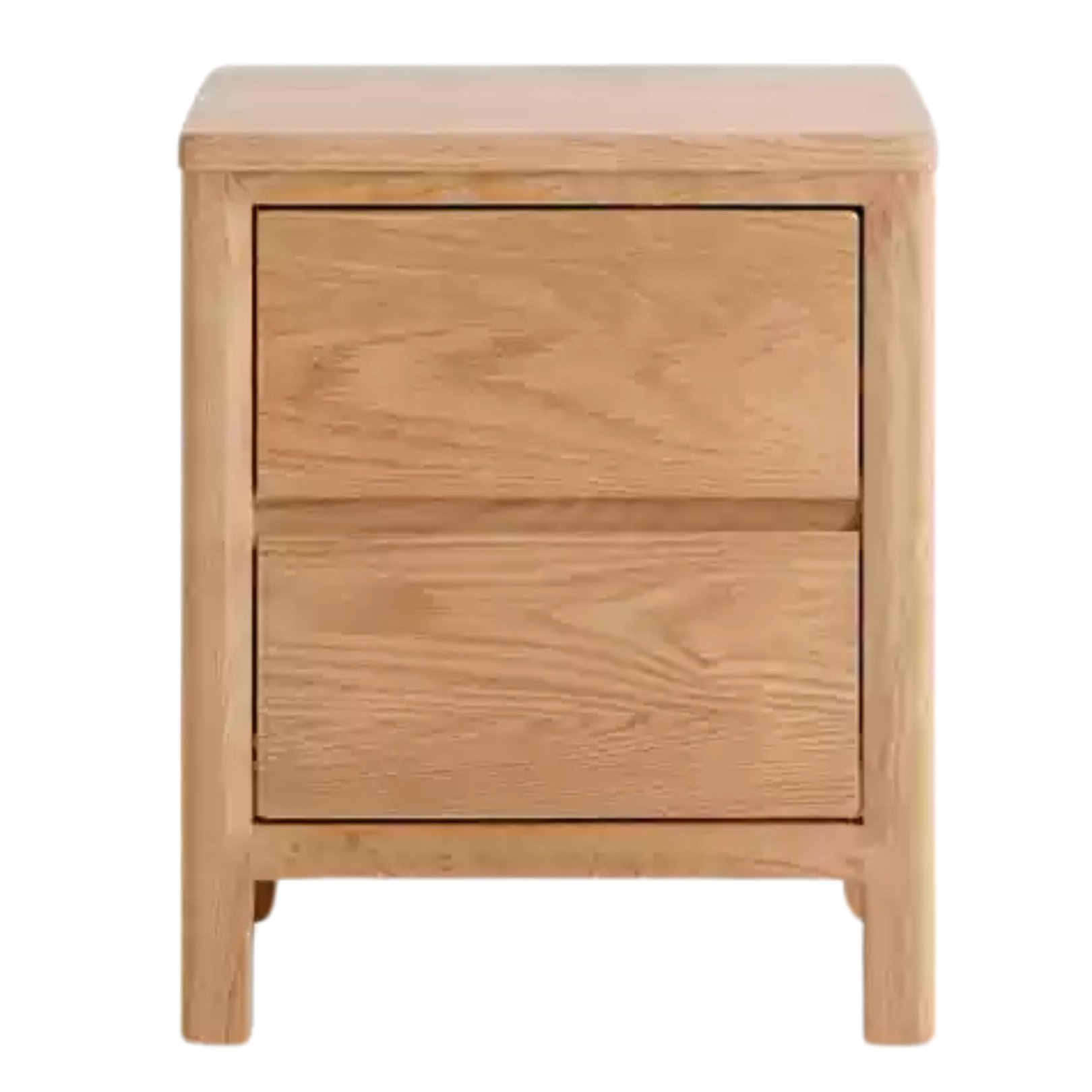 Solid Oak Wood Nightstand with Locking Drawer - Stylish and Durable Bedside Table for Bedroom, Living Room, or Guest Room