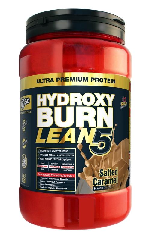BSc Hydroxyburn Lean5 Protein Powder - Premium Fat Burner & Muscle Builder for Weight Loss & Fitness - Ideal for Pre-Workout, Post-Workout & Meal Replacement