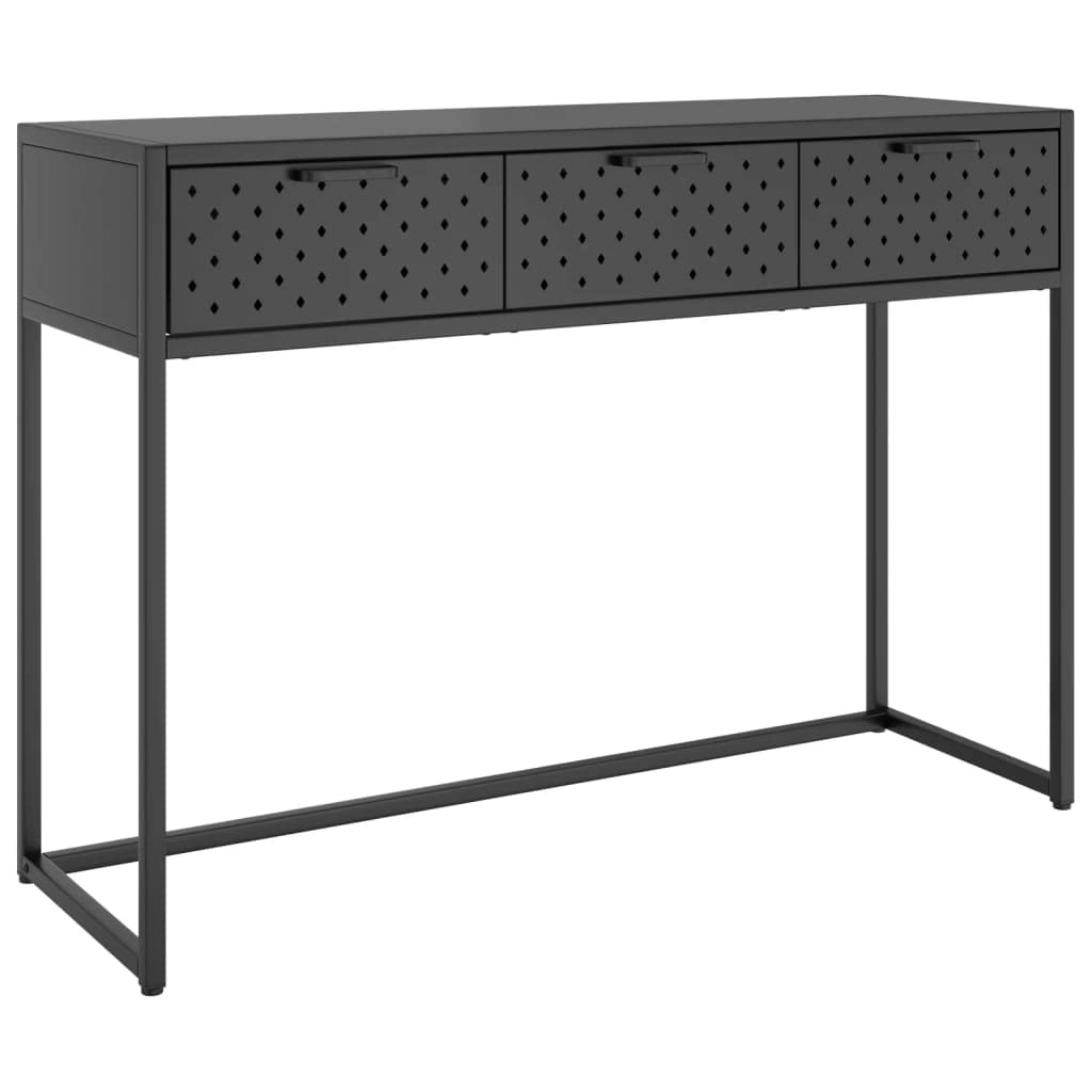 Anthracite Console Table with Drawers - 41.7