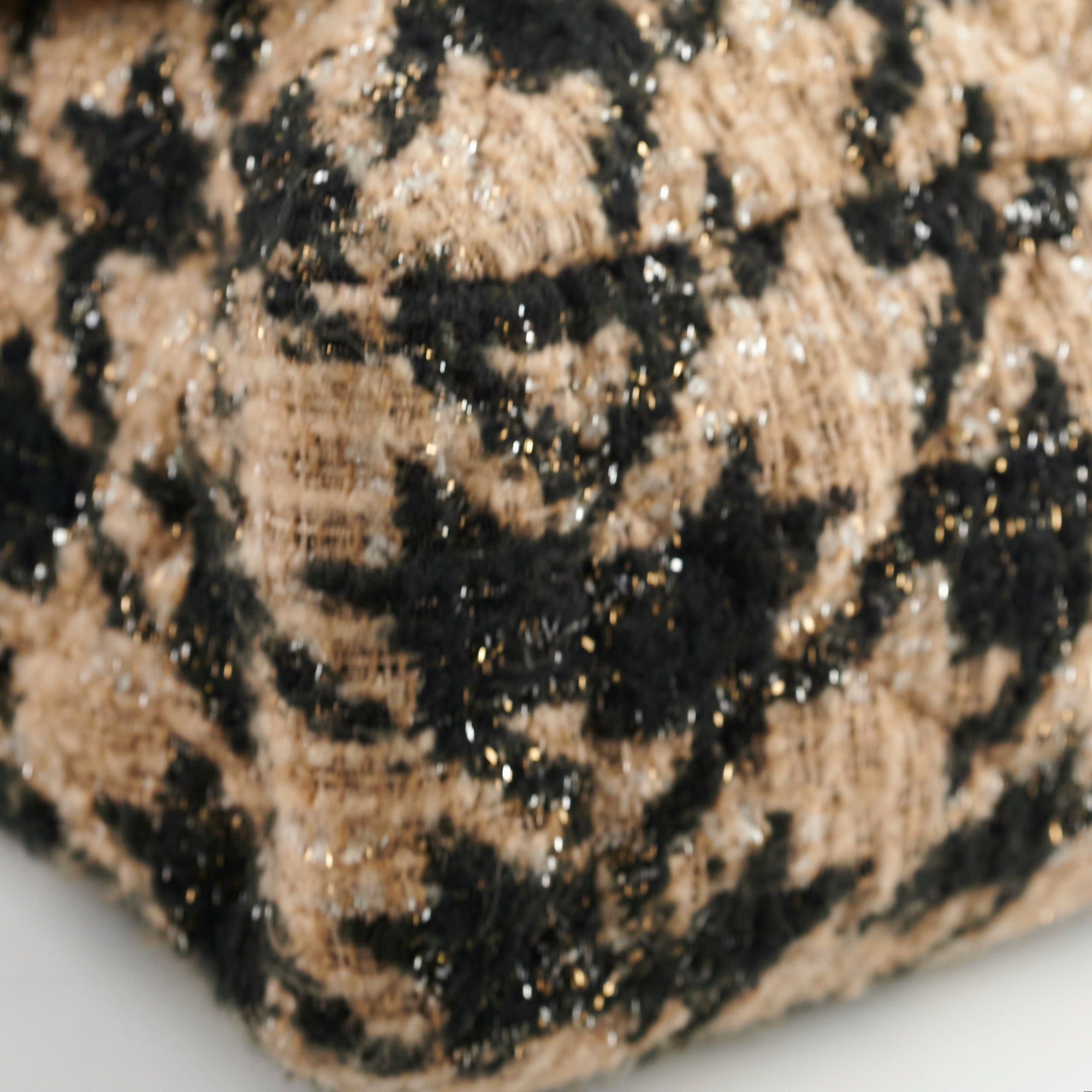 Chanel 19 Maxi Tweed Handbag Beige & Black - 28 Series Luxury Designer Shoulder Bag for Women | Perfect for Work, Evening Events & Fashion Outings