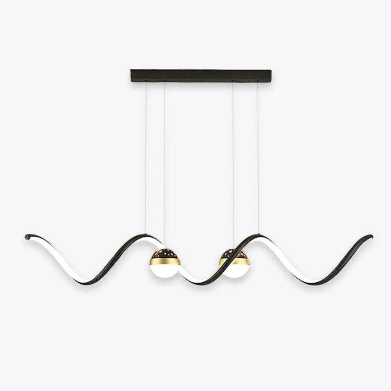 Modern Wavy Spherical Pendant Light for Dining Room - Elegant Ceiling Lighting Fixture for Kitchen Island, Breakfast Nook & Home Decor